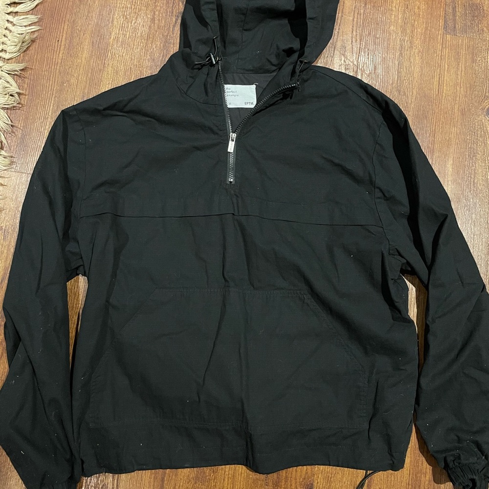 EPTM Lightweight black quarter zip jacket